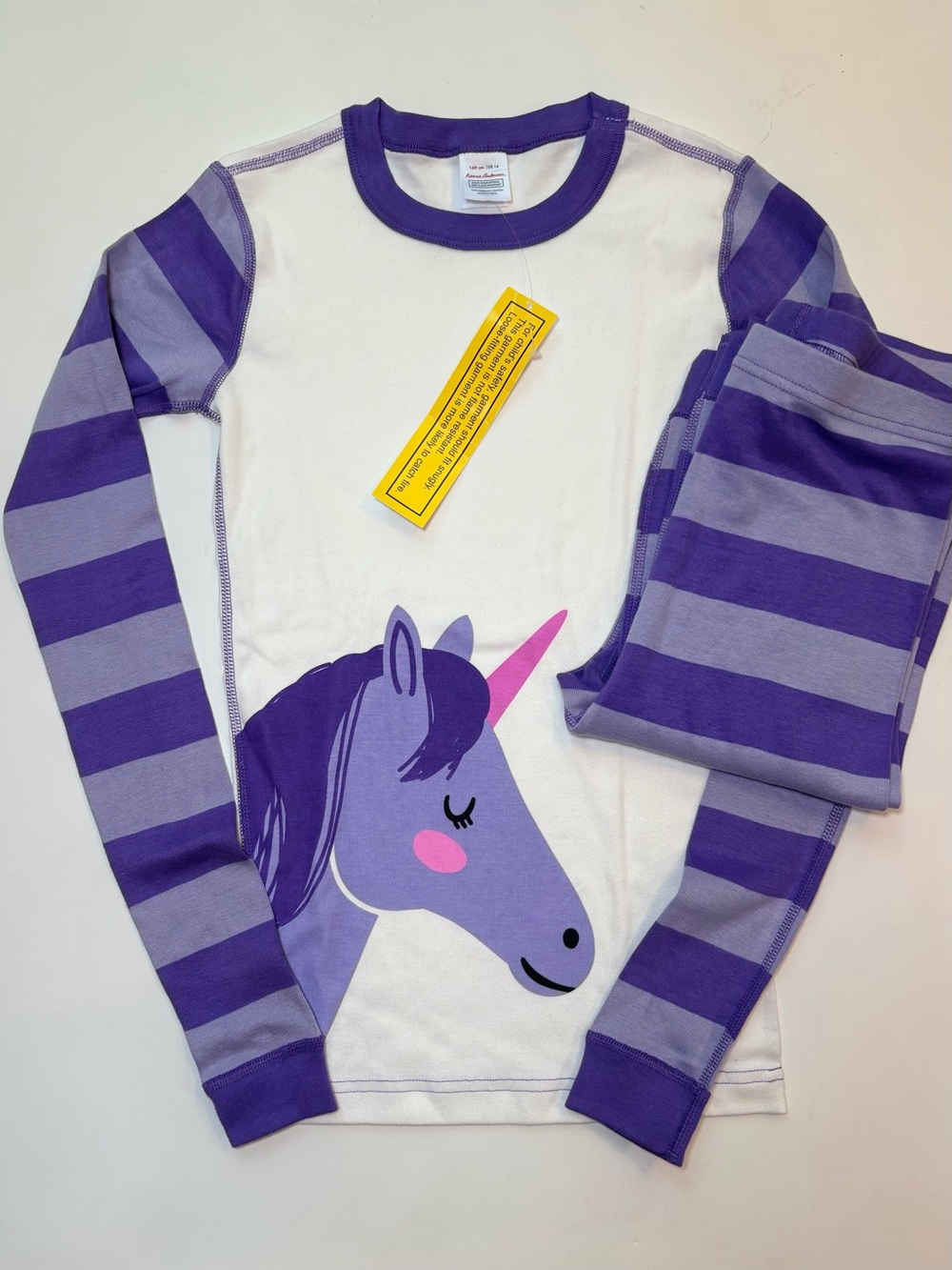 Hanna Andersson NWT Purple Unicorn Stripe Pajama Set